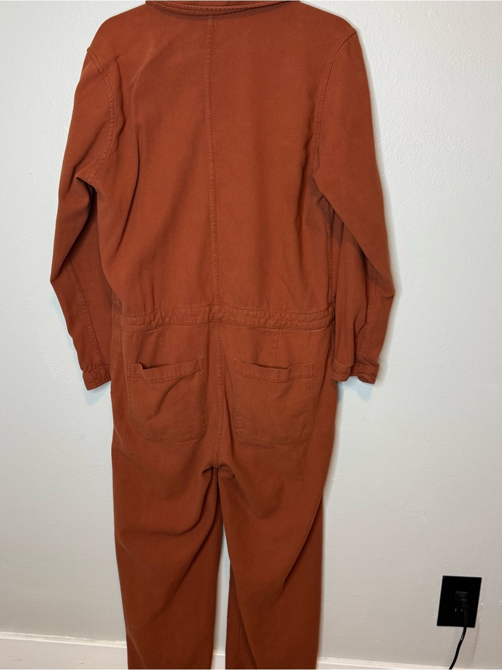 Bridge & Burn Burke Utility Jumpsuit Rust Terracotta Orange Long Sleeve - Picture 14 of 16